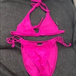 Bebe hot magenta pink swimsuit set